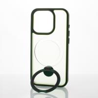 Силиконовый чехол MagSafe 360 для iPhone 15 Pro Max темно-зеленый