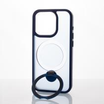 Силиконовый чехол MagSafe 360 для iPhone 15 Pro Max темно-синий