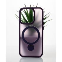 Силиконовый чехол MagSafe 360 для iPhone 15 Pro темно-фиолетовый