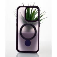 Силиконовый чехол MagSafe 360 для iPhone 15 Pro Max темно-фиолетовый