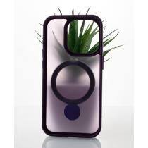 Силиконовый чехол MagSafe 360 для iPhone 15 Pro Max темно-фиолетовый