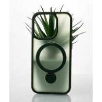 Силиконовый чехол MagSafe 360 для iPhone 15 Pro Max темно-зеленый