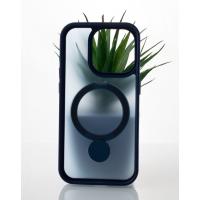 Силиконовый чехол MagSafe 360 для iPhone 15 Pro Max темно-синий