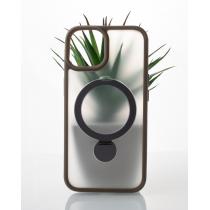 Силиконовый чехол MagSafe 360 для iPhone 15 серый