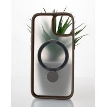 Силиконовый чехол MagSafe 360 для iPhone 15 серый