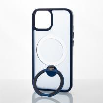 Силиконовый чехол MagSafe 360 для iPhone 15 темно-синий