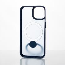 Силиконовый чехол MagSafe 360 для iPhone 15 темно-синий