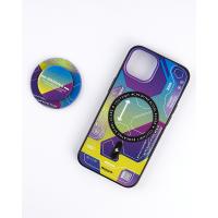 Силиконовый чехол MagSafe Boter "3D" + magsafe PopSocket для iPhone 14 04 abstraction