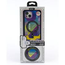 Силиконовый чехол MagSafe Boter "3D" + magsafe PopSocket для iPhone 14 Pro Max 04 abstraction