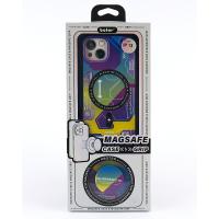 Силиконовый чехол MagSafe Boter "3D" + magsafe PopSocket для iPhone 15 Pro 04 abstraction