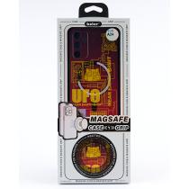 Силиконовый чехол MagSafe Boter "3D" + magsafe PopSocket для Samsung A34 05 UFO