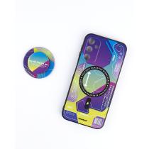 Силиконовый чехол MagSafe Boter "3D" + magsafe PopSocket для Samsung A34 04 abstraction