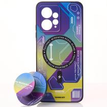 Силиконовый чехол MagSafe Boter "3D" + magsafe PopSocket для Xiaomi Redmi Note 12 04 abstraction