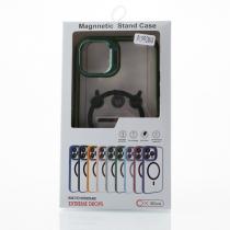 Силиконовый чехол MagSafe CAMERA GLASS PROTECTION для iPhone 11 Pro Max темно-синий