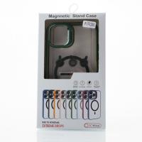 Силиконовый чехол MagSafe CAMERA GLASS PROTECTION для iPhone 11 Pro Max темно-зеленый