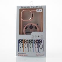 Силиконовый чехол MagSafe CAMERA GLASS PROTECTION для iPhone 14 темно-синий
