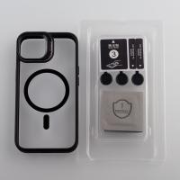 Силиконовый чехол MagSafe CAMERA GLASS PROTECTION для iPhone 14 черный