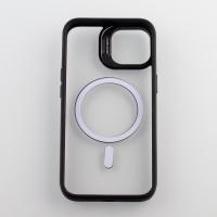 Силиконовый чехол MagSafe CAMERA GLASS PROTECTION для iPhone 14 черный