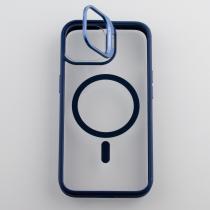 Силиконовый чехол MagSafe CAMERA GLASS PROTECTION для iPhone 11 Pro темно-синий