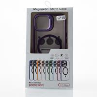 Силиконовый чехол MagSafe CAMERA GLASS PROTECTION для iPhone 15 серый