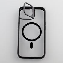 Силиконовый чехол MagSafe CAMERA GLASS PROTECTION для iPhone 15 черный