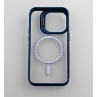 Силиконовый чехол MagSafe CAMERA GLASS PROTECTION для iPhone 12 Pro Max темно-синий