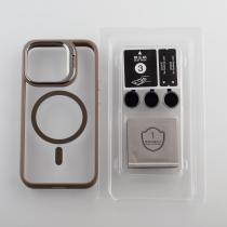 Силиконовый чехол MagSafe CAMERA GLASS PROTECTION для iPhone 12 Pro Max серый