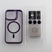 Силиконовый чехол MagSafe CAMERA GLASS PROTECTION для iPhone 12 Pro Max темно-фиолетовый