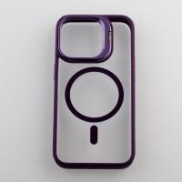 Силиконовый чехол MagSafe CAMERA GLASS PROTECTION для iPhone 12 Pro Max темно-фиолетовый