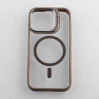 Силиконовый чехол MagSafe CAMERA GLASS PROTECTION для iPhone 15 Pro Max серый