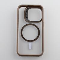 Силиконовый чехол MagSafe CAMERA GLASS PROTECTION для iPhone 15 Pro Max серый