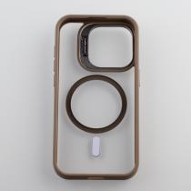 Силиконовый чехол MagSafe CAMERA GLASS PROTECTION для iPhone 15 Pro Max серый