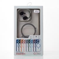 Силиконовый чехол MagSafe CAMERA GLASS PROTECTION для iPhone 16 Plus серый