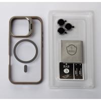 Силиконовый чехол MagSafe CAMERA GLASS PROTECTION для iPhone 16 Plus серый