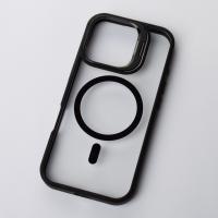 Силиконовый чехол MagSafe CAMERA GLASS PROTECTION для iPhone 16 Plus черный