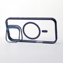 Пластиковий чохол CAMERA GLASS PROTECTION з підтримкою MagSafe для телефону iPhone 16 Pro Max темно-синій