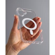 Силиконовый чехол CLEAR с поддержкой MagSafe для iPhone 16 Plus Прозрачный