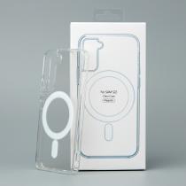 Силиконовый чехол MagSafe CLEAR для Samsung S22 Прозрачный