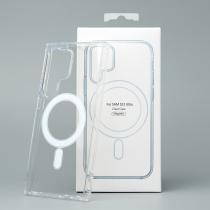 Силиконовый чехол MagSafe CLEAR для Samsung S23 Ultra Прозрачный