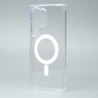 Силиконовый чехол MagSafe CLEAR для Samsung S24 Ultra Прозрачный