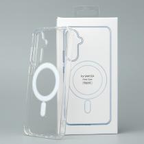 Силиконовый чехол MagSafe CLEAR для Samsung S24 Прозрачный