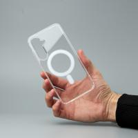 Силиконовый чехол MagSafe CLEAR для Samsung S25 Plus Прозрачный