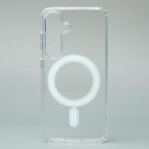 Силиконовый чехол MagSafe CLEAR для Samsung S25 Прозрачный