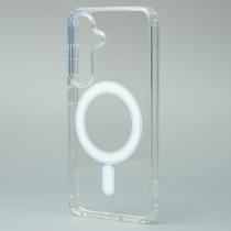 Силиконовый чехол MagSafe CLEAR для Samsung S25 Прозрачный