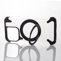 Металлический чехол FOUR CORNER AIRBAGS с поддержкой MagSafe для iPhone 15 Pro черный