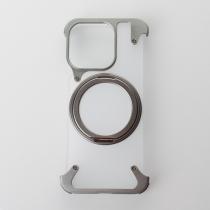 Металлический чехол FOUR CORNER AIRBAGS с поддержкой MagSafe для iPhone 15 Pro Max серый