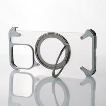 Металлический чехол FOUR CORNER AIRBAGS с поддержкой MagSafe для iPhone 15 Pro Max серый