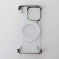 Металлический чехол FOUR CORNER AIRBAGS с поддержкой MagSafe для iPhone 15 Pro серый