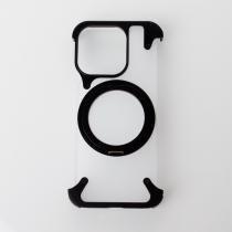 Металлический чехол FOUR CORNER AIRBAGS с поддержкой MagSafe для iPhone 15 Pro черный