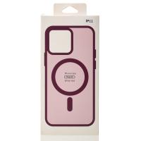 Силиконовый чехол MATTE с поддержкой MagSafe для iPhone 11 burgundy